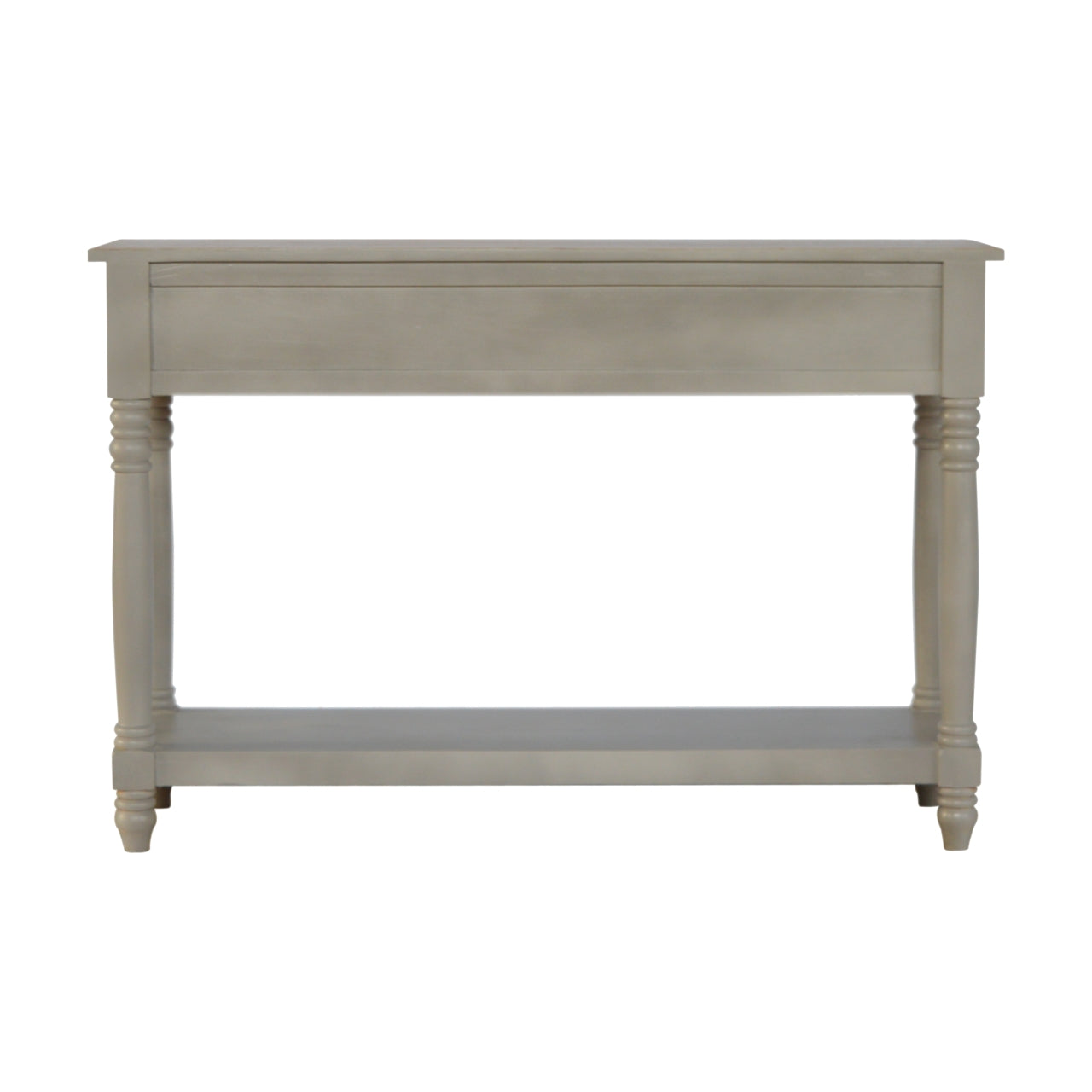 Grey Painted Console Table with Turned Legs