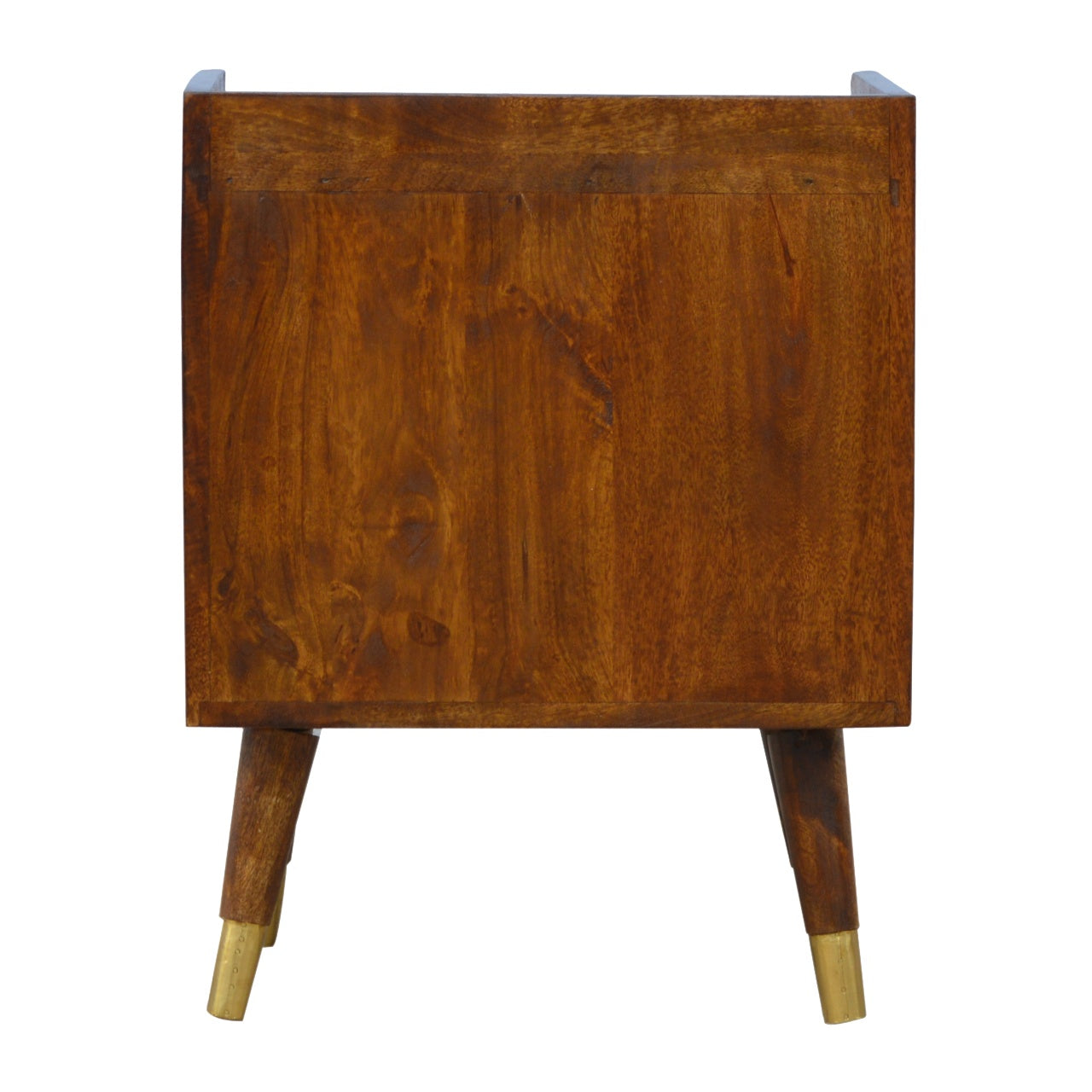 Manila Mid Century Gold 1 Drawer Bedside Table