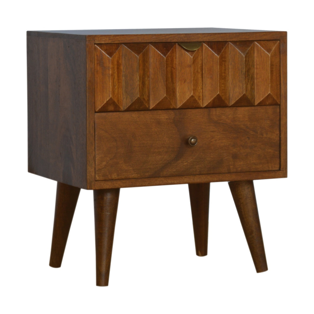 Chestnut Prism Bedside Table