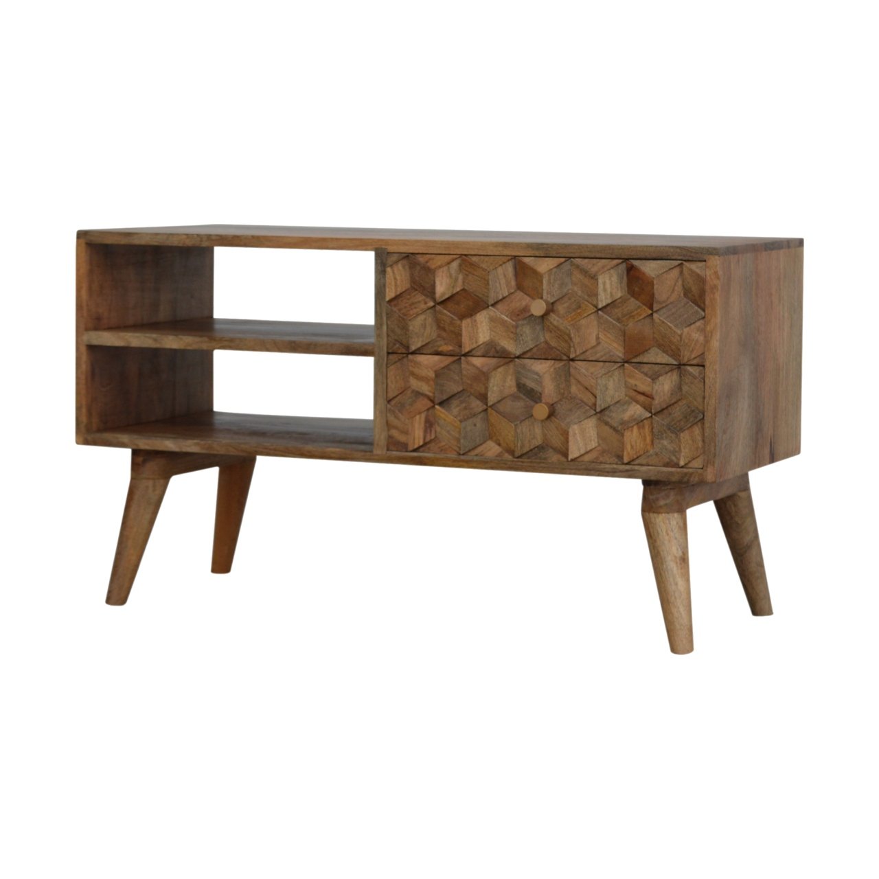 Carved Cube Media Unit