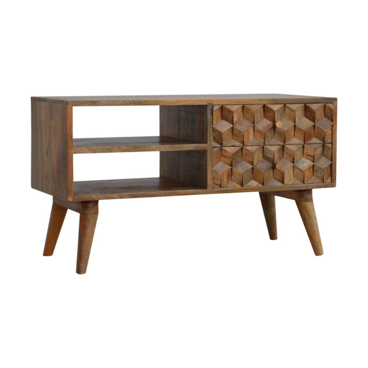 Cube Carved Media Unit