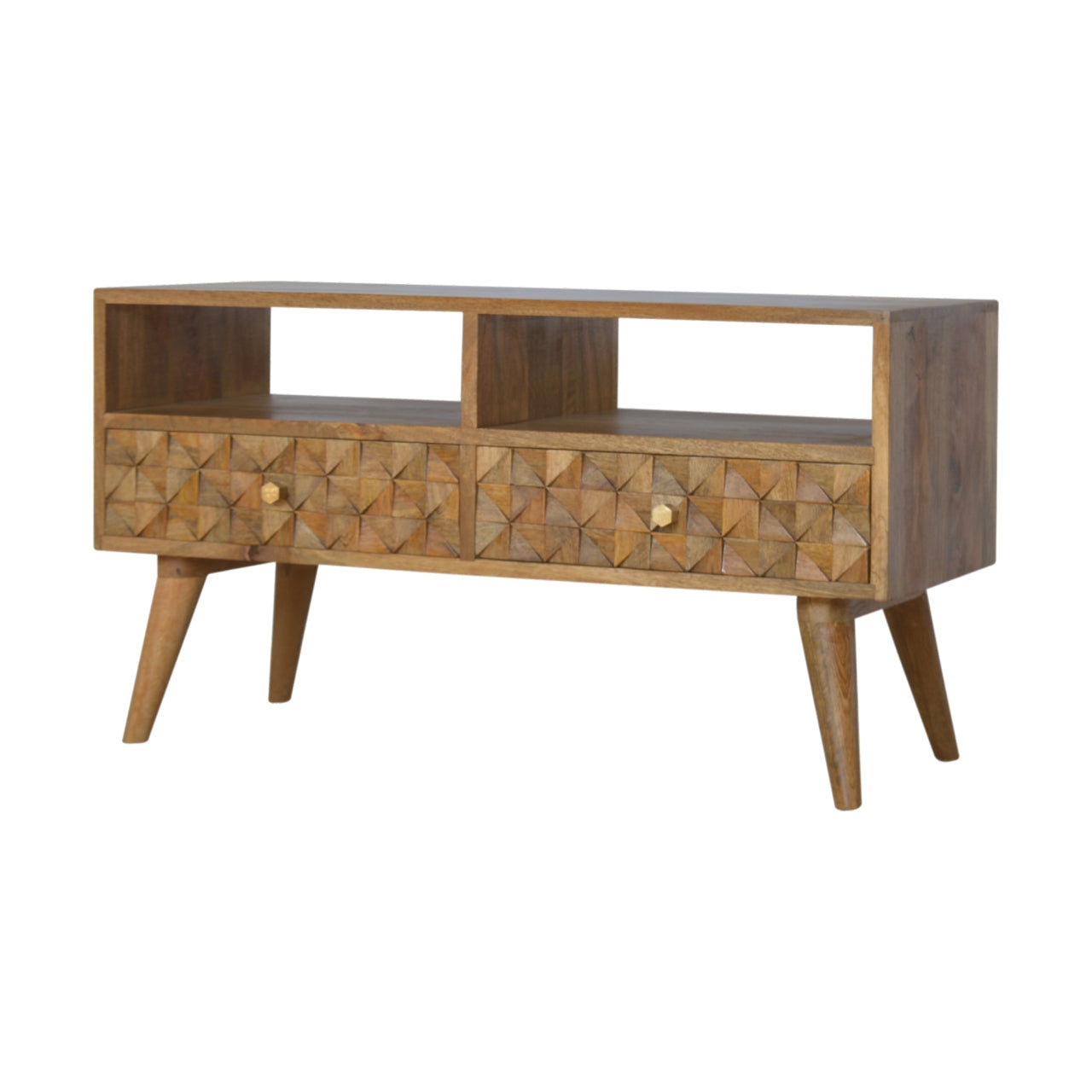 Diamond Carved TV Unit