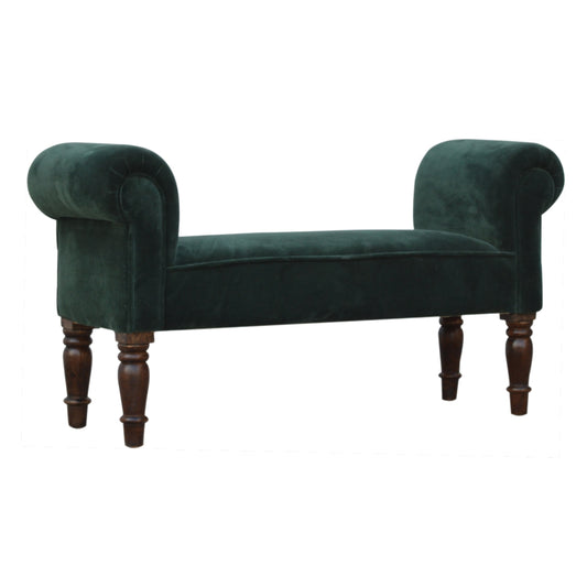 Emerald Green Velvet Bench