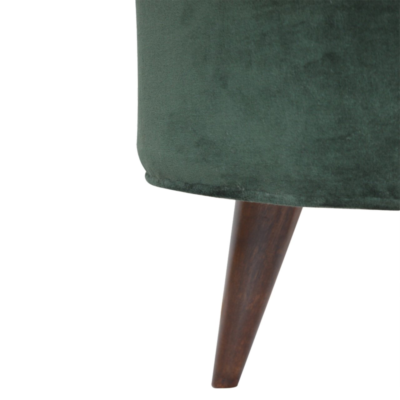 Emerald Green Velvet Nordic Style Footstool