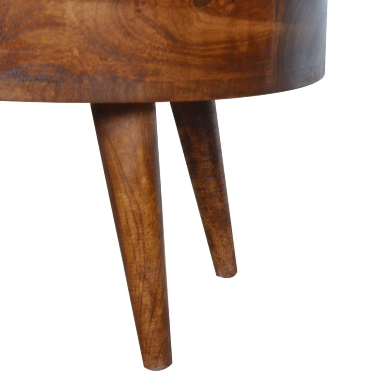 Chestnut Wood Rounded Coffee Table